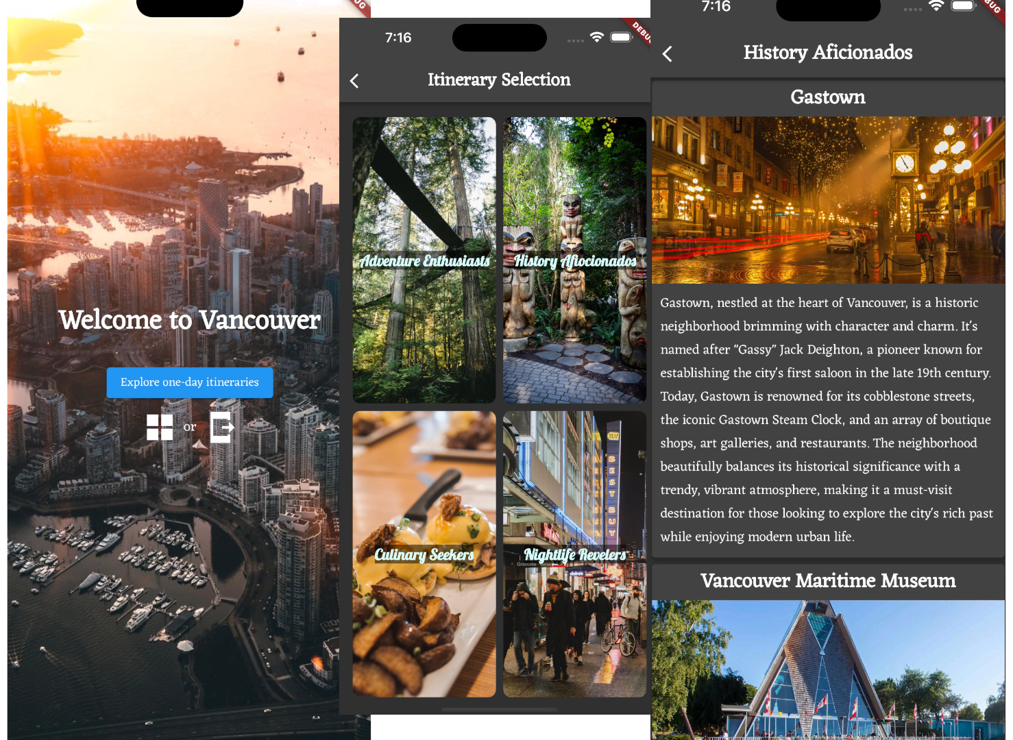 One Day City Explorer App showcase